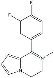 1-(3,4-difluorophenyl)-2-methyl-3,4-dihydropyrrolo[1,2-a]pyrazin-2-ium 结构式