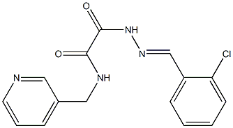 2-[2-(2-chlorobenzylidene)hydrazino]-2-oxo-N-(3-pyridinylmethyl)acetamide 结构式