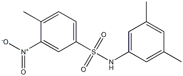 N-(3,5-dimethylphenyl)-3-nitro-4-methylbenzenesulfonamide 结构式