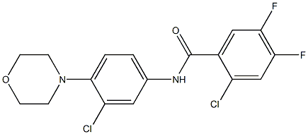 2-chloro-N-[3-chloro-4-(4-morpholinyl)phenyl]-4,5-difluorobenzamide 结构式