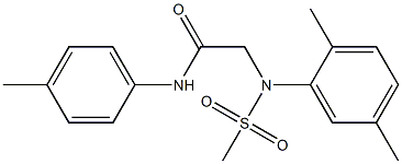 2-[2,5-dimethyl(methylsulfonyl)anilino]-N-(4-methylphenyl)acetamide 结构式