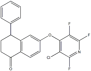 6-[(3-chloro-2,5,6-trifluoro-4-pyridinyl)oxy]-4-phenyl-3,4-dihydro-1(2H)-naphthalenone 结构式