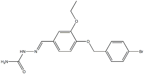 4-[(4-bromobenzyl)oxy]-3-ethoxybenzaldehyde semicarbazone 结构式