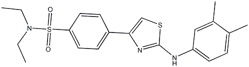 4-[2-(3,4-dimethylanilino)-1,3-thiazol-4-yl]-N,N-diethylbenzenesulfonamide 结构式