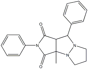 3a-methyl-2,9-diphenyltetrahydro-5H-pyrazolo[1,2-a]pyrrolo[3,4-c]pyrazole-1,3(2H,3aH)-dione 结构式