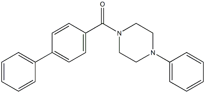 1-([1,1'-biphenyl]-4-ylcarbonyl)-4-phenylpiperazine 结构式