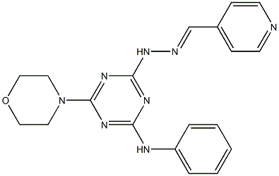 isonicotinaldehyde [4-anilino-6-(4-morpholinyl)-1,3,5-triazin-2-yl]hydrazone 结构式