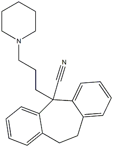 5-[3-(1-piperidinyl)propyl]-10,11-dihydro-5H-dibenzo[a,d]cycloheptene-5-carbonitrile 结构式