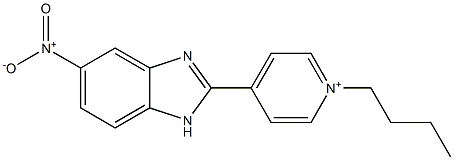 1-butyl-4-(5-nitro-1H-benzimidazol-2-yl)pyridinium 结构式