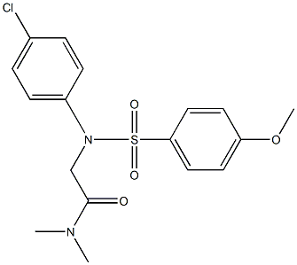 2-{4-chloro[(4-methoxyphenyl)sulfonyl]anilino}-N,N-dimethylacetamide 结构式