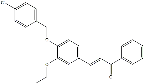 3-{4-[(4-chlorobenzyl)oxy]-3-ethoxyphenyl}-1-phenyl-2-propen-1-one 结构式