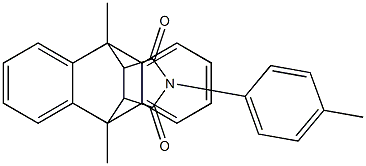 1,8-dimethyl-17-(4-methylphenyl)-17-azapentacyclo[6.6.5.0~2,7~.0~9,14~.0~15,19~]nonadeca-2,4,6,9,11,13-hexaene-16,18-dione 结构式