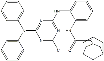 N-(2-{[4-chloro-6-(diphenylamino)-1,3,5-triazin-2-yl]amino}phenyl)-2-adamantanecarboxamide 结构式