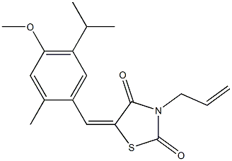 3-allyl-5-(5-isopropyl-4-methoxy-2-methylbenzylidene)-1,3-thiazolidine-2,4-dione 结构式