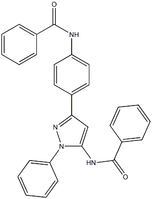 N-{3-[4-(benzoylamino)phenyl]-1-phenyl-1H-pyrazol-5-yl}benzamide 结构式