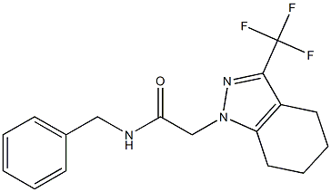 N-benzyl-2-[3-(trifluoromethyl)-4,5,6,7-tetrahydro-1H-indazol-1-yl]acetamide 结构式