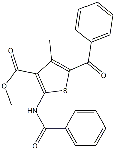 methyl 5-benzoyl-2-(benzoylamino)-4-methyl-3-thiophenecarboxylate 结构式