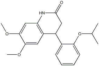 4-(2-isopropoxyphenyl)-6,7-dimethoxy-3,4-dihydro-2(1H)-quinolinone 结构式