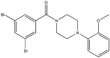 1-(3,5-dibromobenzoyl)-4-(2-methoxyphenyl)piperazine 结构式