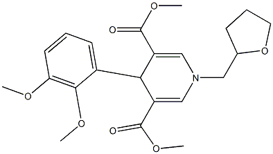 dimethyl 4-(2,3-dimethoxyphenyl)-1-(tetrahydro-2-furanylmethyl)-1,4-dihydro-3,5-pyridinedicarboxylate 结构式