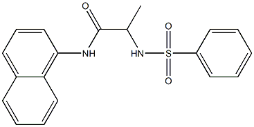 N-(1-naphthyl)-2-[(phenylsulfonyl)amino]propanamide 结构式