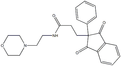 3-(1,3-dioxo-2-phenyl-2,3-dihydro-1H-inden-2-yl)-N-[2-(4-morpholinyl)ethyl]propanamide 结构式