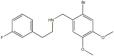 N-(2-bromo-4,5-dimethoxybenzyl)-2-(3-fluorophenyl)ethanamine 结构式