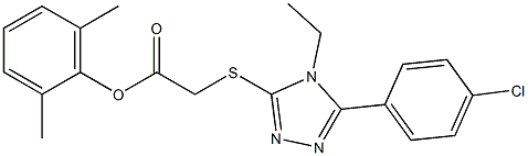 2,6-dimethylphenyl {[5-(4-chlorophenyl)-4-ethyl-4H-1,2,4-triazol-3-yl]sulfanyl}acetate 结构式