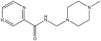 N-[(4-methyl-1-piperazinyl)methyl]-2-pyrazinecarboxamide 结构式