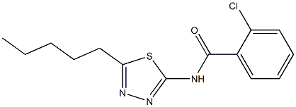 2-chloro-N-(5-pentyl-1,3,4-thiadiazol-2-yl)benzamide 结构式