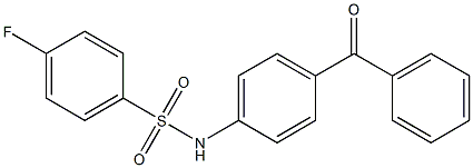 N-(4-benzoylphenyl)-4-fluorobenzenesulfonamide 结构式