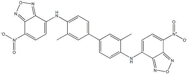 4-nitro-7-{[4'-({7-nitro-2,1,3-benzoxadiazol-4-yl}amino)-3,3'-dimethyl[1,1'-biphenyl]-4-yl]amino}-2,1,3-benzoxadiazole 结构式