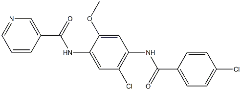 N-{5-chloro-4-[(4-chlorobenzoyl)amino]-2-methoxyphenyl}nicotinamide 结构式
