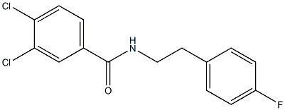 3,4-dichloro-N-[2-(4-fluorophenyl)ethyl]benzamide 结构式