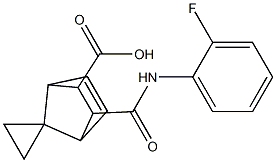 3-[(2-fluoroanilino)carbonyl]spiro[bicyclo[2.2.1]hept[5]ene-7,1'-cyclopropane]-2-carboxylic acid 结构式