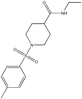 N-ethyl-1-[(4-methylphenyl)sulfonyl]-4-piperidinecarboxamide 结构式