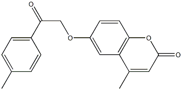 4-methyl-6-[2-(4-methylphenyl)-2-oxoethoxy]-2H-chromen-2-one 结构式