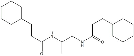 3-cyclohexyl-N-{2-[(3-cyclohexylpropanoyl)amino]-1-methylethyl}propanamide 结构式