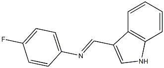 4-fluoro-N-(1H-indol-3-ylmethylene)aniline 结构式
