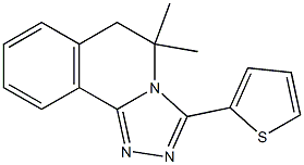 5,5-dimethyl-3-thien-2-yl-5,6-dihydro[1,2,4]triazolo[3,4-a]isoquinoline 结构式