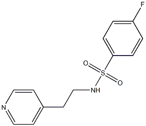 4-fluoro-N-[2-(4-pyridinyl)ethyl]benzenesulfonamide 结构式