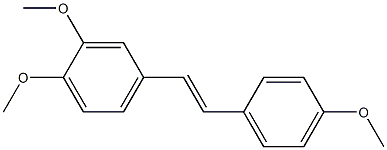 1,2-dimethoxy-4-[2-(4-methoxyphenyl)vinyl]benzene 结构式