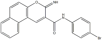 N-(4-bromophenyl)-3-imino-3H-benzo[f]chromene-2-carboxamide 结构式