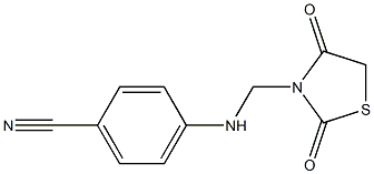 4-{[(2,4-dioxo-1,3-thiazolidin-3-yl)methyl]amino}benzonitrile 结构式