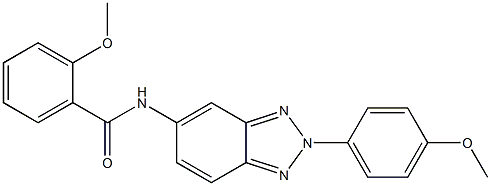 2-methoxy-N-[2-(4-methoxyphenyl)-2H-1,2,3-benzotriazol-5-yl]benzamide 结构式