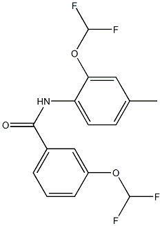 3-(difluoromethoxy)-N-[2-(difluoromethoxy)-4-methylphenyl]benzamide 结构式