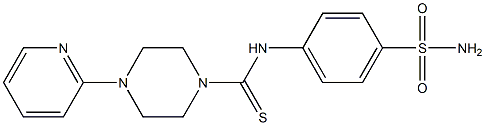 N-[4-(aminosulfonyl)phenyl]-4-(2-pyridinyl)-1-piperazinecarbothioamide 结构式