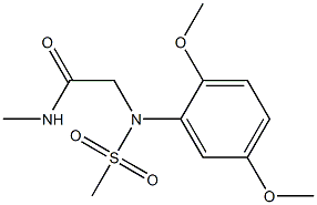 2-[2,5-dimethoxy(methylsulfonyl)anilino]-N-methylacetamide 结构式