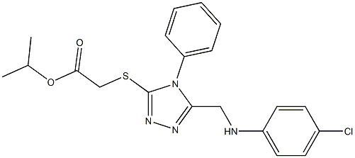 1-methylethyl [(5-{[(4-chlorophenyl)amino]methyl}-4-phenyl-4H-1,2,4-triazol-3-yl)sulfanyl]acetate 结构式