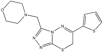 3-(4-morpholinylmethyl)-6-(2-thienyl)-7H-[1,2,4]triazolo[3,4-b][1,3,4]thiadiazine 结构式